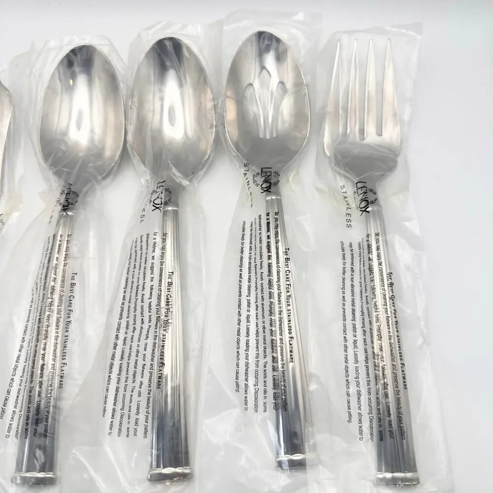 Lenox Stainless 18/10 Vietnam Lanford New Serving Utensil Set Flatware 6 Pieces